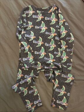 Tea Collection Kids’ Pajamas with Birds, Size 8
